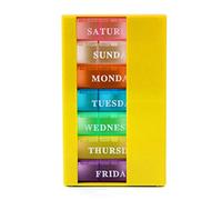 New 21 Slots 7 Day Pill Box Organizer Weekly Medicine Vitamins Pill Cases Splitters Yellow/Green,Yellow