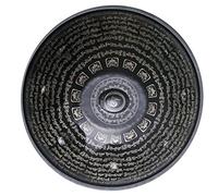 New 22 Inch Handmade Handpan Steel Drum -Scriptures Patterns, 440Hz D Minor Hand Drum Percussion Instrument, Gift for Music Enthusiast & Beginners (Color : Black_9Notes)