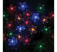 New 24 Flower String Lights Solar Powered String Lights with Multicolor LED Colour, Rechargeable Battery Included, Add Character & Create an Inviting, Ambient Glow in Your Garden At Night -B01