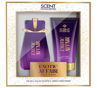 New 2pc Scent Favourites Exotic Affair Pour Femme EDT & Body Wash Gift Set Luxurious Blend Of Jasmine, Cashmeran and Amber X-Mas Great Gift For Special Someone - A18
