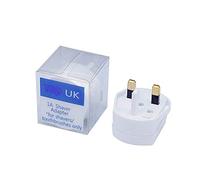 New! 2x Pack of Shaver Adaptor UK 3 Pin to 2 Pin Socket Plug Fuse ideal for Electric Toothbrush, Bathroom Shaving and more - White
