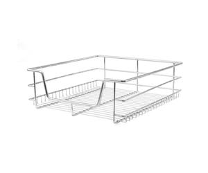 New 2x500mm Kitchen Baskets Pull Out Sliding Wire Steel Cupboard Storage