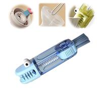 New 3 in 1 Cup Lid Cleaning Brush, Multifunctional Lid Cleaner Brush for Baby Bottle Gap Tight Spaces Cup, Portable Crevice Cleaning Brush Set (B-blue)