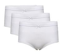 New: 3 Ladies Full Mama Briefs 100% Cotton Underwear Knickers/UK Sizes (Colour/Patern Options) (UK 12-14, White)