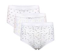 NEW: 3 Ladies Full Mama Briefs 100% Cotton Underwear Knickers / UK Sizes (Colour/Patern Options) (UK 28-30, FLORAL)