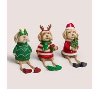 New 3 Piece Cockapoo Christmas Dangly Leg Ornaments, Dressed in Festive Holiday Outfits, Complete With Jolly Details, Bring Festive Cheer to Your Decorations, Captures the Playful Spirit Season.