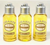 NEW 3 x 75ml L'Occitane Amande Almond Shower Oil, Cleansing & Softening