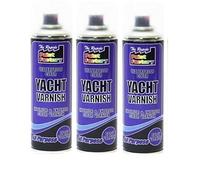 New 3 x Clear Yacht Varnish Spray All Purpose Interior Exterior Waterproof 250ML