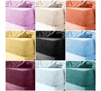 New 30CM Extra Deep Teddy Sherpa Fleece Fitted Sheet Double Size (Cream), Plain Cosy Thermal Warm Soft Luxury Teddy Bear Fleece Fitted Bed Sheet 137x190cm