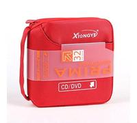 New 32 Disc CD DVD Portable Wallet Storage Organizer Holder Case Bag Album Box (Red)