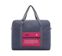 New 32L Large Capacity Travel Hand Luggage Bag Big Size Folding Carry-on Duffle Bag Foldable Nylon Travel Bag Fashion Duffle Bag(Rosered,2PCS)