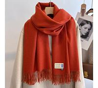 New 33 Colors Winter Cashmere Scarf Women Thick Warm Shawls Wraps Solid Color Tassel Lady Blanket