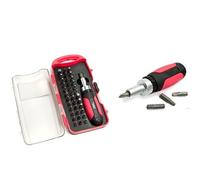 New 38pc Precision Ratcheting Screwdriver Set with Case Torx Cr-V Bits Electronics Jewellery Hobbies Eye Glasses Models
