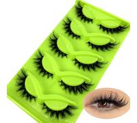 New 3D-Eye Mink Eyelashes Curled Winged Natural Realistic Messy End Eye Elongated Thick False Eyelashes Soft Fake Eyelashes()