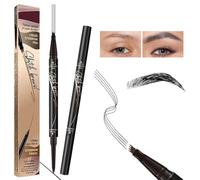 New 3D Microblading 2 In 1 Waterproof Eyebrow Pen - Double End, 4 Fork Tip Tattoo Pencil, Long-Lasting, Smudge Proof Brow Pencil for Makeup, 2pcs