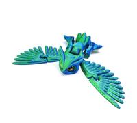 New 3D Printed Flying Owl Ornament with Movable Wings, Lifelike Cute Style, Gift for Home Decoration
