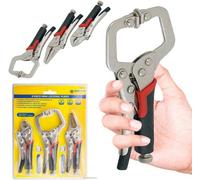 New 3Pc Mini Grip Mole Locking Pliers Clamp Welding Car Garage Set Grip Handle