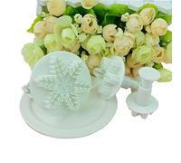 New 3Pcs/Set Snowflake Fondant Cake Decorating Plunger Sugarcraft Cutter Mold Tools Bakeware Tools