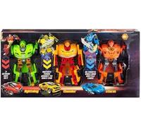 New|| 3pk Children Transforming Robot to Race Car Set for Lightning, Thunder, Storm | Demon Bot Mutant Robot Ultimate Race Cars | Christmas Birthday Gifts for Kids Boys and Girls.|| (Multicolor)