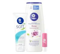 New|| 3pk Softening Moments Of Joy Gift Set, Soft Care Shower Gift Set, Rose & Almond Oil, Moisturising Cream with Vitamin E, 75ml, Skin Protecting Formula for Friendship Valentines gifts.||