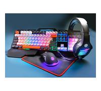 New 4 in 1 PC Gaming Bundle Includes An LED Headset, LED Keyboard, LED Mouse and Mouse Mat, Gaming Headset With Build-In Mic & 2.1m Cable, An Exciting Launch on your New Digital Adventures.