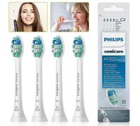 New 4 Pack Philips Sonicare C2 Optimal Plaque Defence WHITE Toothbrush Heads NEW