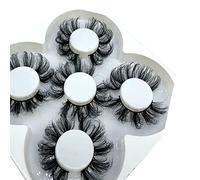 NEW 4 Pairs 3D Mink Hair False Eyelashes Criss-cross Cross Fluffy length 25mm Lashes Extension Handmade Eye Makeup Tools()