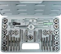 New 40Pc Pro Tap And Die Set Metric Cuts Bolts Hard Wrench Case Engineers Kit M3-M12 Mixed Sizes Multi Purpose Diy Hand Tools