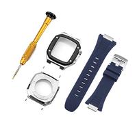 New 41mm 45mm Rubber Strap For Apple Watch DIY 44MM S316L Stainless Steel Case For IWatch Series 7 6 SE 5 4 3 2 Modification Set