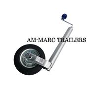 New 42mm Trailer Caravan Medium Duty Jockey Wheel with Steel Wheel 100KG