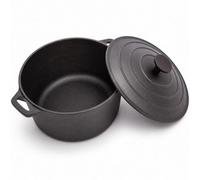 New 4L Cast Iron Non Stick Casserole Dish Pan With Lid
