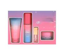 New 4pcs Bathing and Beauty Set, Including Body Wash, Body Spray, Lip Oil & Body Butter, Enjoy Indulgent Moments of Self Care, Perfect for Gifting to A Loved One for Any Occasion - Blissful Berry