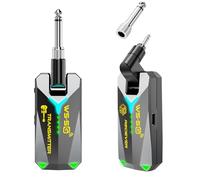 New 5.8GHz Wireless Guitar System with More Channels, Rechargeable Audio Radio Transmitter/Receiver for Guitar, Bass and Electric Wind Instruments, 48KHz/16-Bit Real Time Transmission