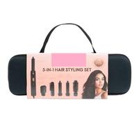 New 5-in1 Styling Set Including 1 x Smoothing Attachment, Volumising Brush, 1 x 30mm Curling Barrel for Left Side or Right Side, 1 x Blow Dryer Attachment, Complete With A Travel Case.