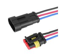 New 5 Kits 3/4/5/6 Pin Way Waterproof 3-Line 3P Car Auto Wire Electrical Connector Plug With Wire AWG Marine