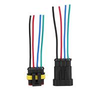 New 5 Kits 3/4/5/6 Pin Way Waterproof 4-Line 4P Car Auto Wire Electrical Connector Plug With Wire AWG Marine