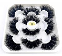 new 5 Pairs 25 mm 3d Mink Lashes Bulk Faux with Custom Natural Mink Lashes Pack Short Wholesales False Eyelashes()
