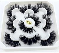 new 5 Pairs 25 mm 3d Mink Lashes Bulk Faux with Custom Natural Mink Lashes Pack Short Wholesales False Eyelashes()
