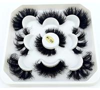new 5 Pairs 25 mm 3d Mink Lashes Bulk Faux with Custom Natural Mink Lashes Pack Short Wholesales False Eyelashes()