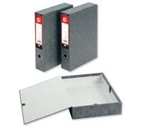 New , 5 Star Box File Lock Spring with Ring Pull and Catch 75mm Spine Foolscap Cloud Effect [Pack 10]