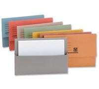 New. 5 Star Document Wallet Half Flap 250gsm Capacity 32mm Foolscap Yellow [Pack 50] 297358SZ