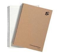 Fivestar 5 Star Notebook Wirebound Hard Cover Recycled 80Gsm A4 Manilla Pack Of 5