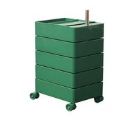 New 5-Tier Rotating End Table with Lockable Silent Wheels, 360° Multi-Functional Bedside Table for Living Room, Bedroom, Sofa, and Dorm - Stylish Storage Solution