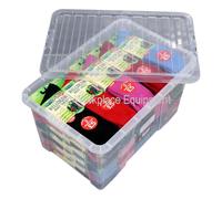 NEW 5 x 60 Litre Wham Crystal British Made Clear Plastic Storage Boxes Box & Lid
