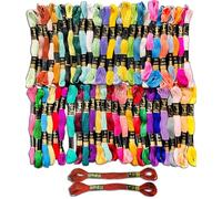 New 50 Anchor Cotton Cross Stitch Embroidery Threads Skeins Colour/Floss 100% Cotton Thread UK/Pack of 52, Include 2 Metallic Anchor Skeins