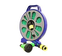 New 50ft Garden Hose Water Pipe 7 Settings Nozzle Spray Gun Built in Stand Carry Handle Easy to Store (50ft)