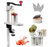 New 55cm Countertop Rotary Bottle Opener Commercial Can Opener With Base & Replace Blade Adjustable Height Industrial Tin Opener For Cans Up To 10 Inches Tall Ideal For Restaurants Bar