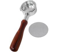 New 58mm bottomless portafilter with 3 Ears Compatible for CASABREWS/Gevi 58mm Espresso Machines | with Stainless Steel Filter Basket and Wooden Handle