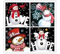 New 5D Diamond Painting Kits for Adults Kids, Awesocrafts Snowman, Snow Christmas Full Drill DIY Diamond Art Crystal Rhinestone Paint by Diamonds Cross Stitch (Snowman 6)
