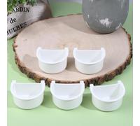 New 5pcs Bird Food Feeding Dish Easy To Install Bird Cage Feeder Bowl for Small Animals Budgie Parrot Parakeets Lovebirds